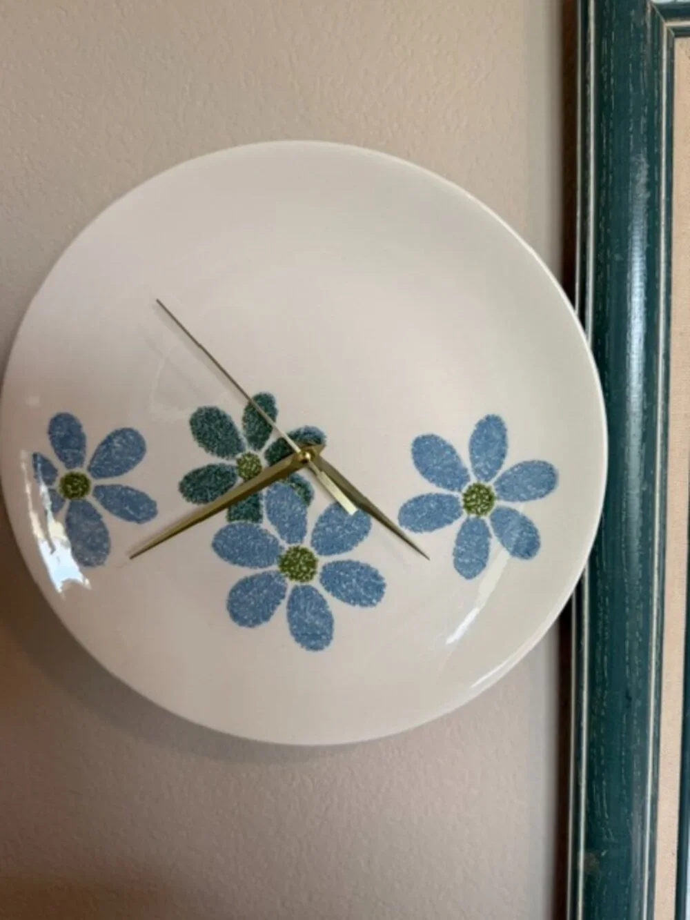 Flower Plate Clock 10